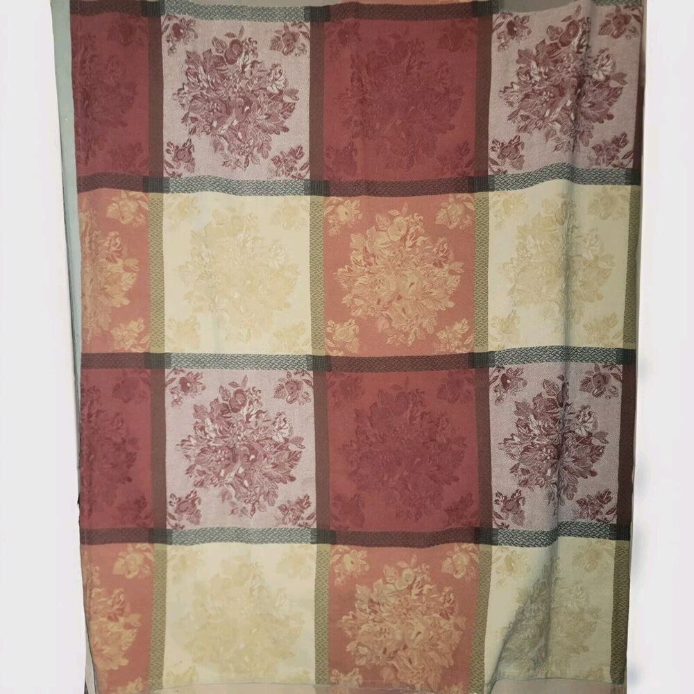 Rustic Holiday Tablecloth 72x50" Christmas Thanksgiving Fall Autumn Colors